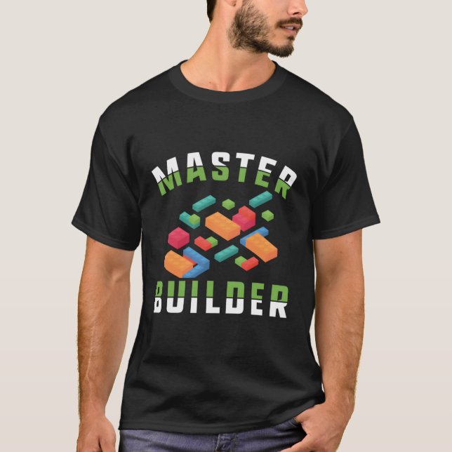 Camiseta Blocos de Construção do Master Builder Tiques de B (Frente)