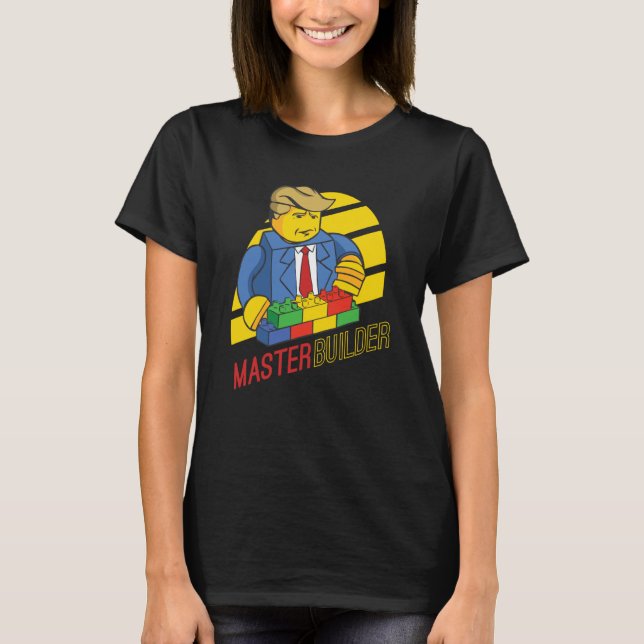 Camiseta Blocos de Construção Master Builder Homens Mulhere (Frente)