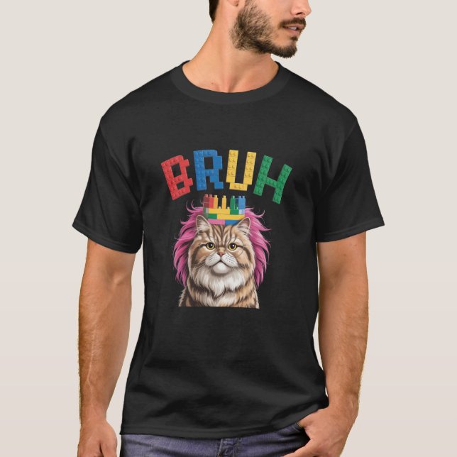 Camiseta Blocos De Construção Tijolo Construtor Mulheres Ho (Frente)