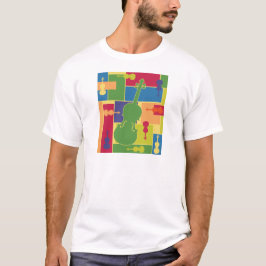Camiseta Blocos de Cor de Violino