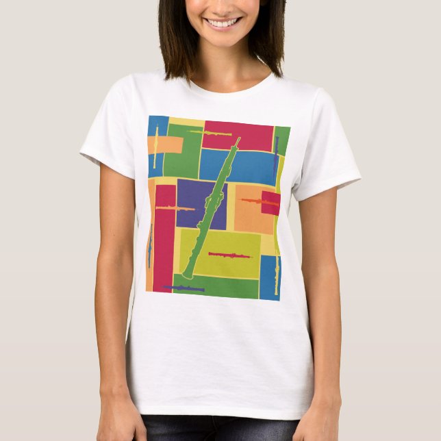 Camiseta Blocos de Cor Oboé (Frente)