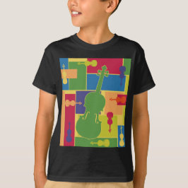Camiseta Blocos de Cores de Violino