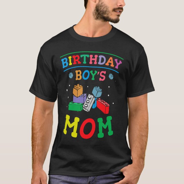 Camiseta Blocos de Edifício Mãe do Aniversário 2 (Frente)