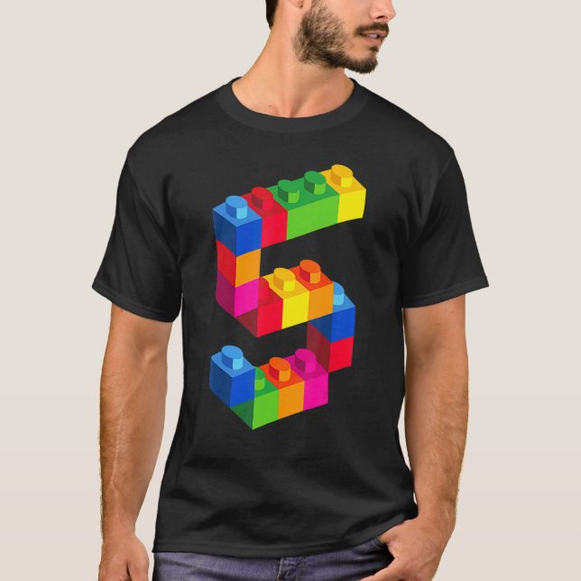 Camiseta Blocos de edifícios com 5 anos de idade Bricks de  (Frente)