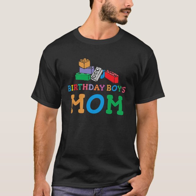 Camiseta Blocos de Edifícios da Mãe do Aniversário (Frente)