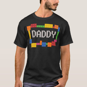 Camiseta Blocos de pai Master Builder Brick Builder Birthd