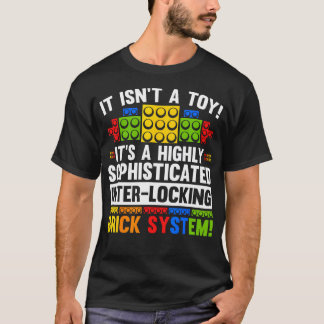 Camiseta Blocos de Tijolos do Master Builder Bricks Toys