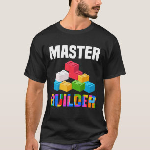 Camiseta Blocos engraçados do Brick Builder Blocos engraçad