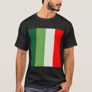 Camiseta Blocos Verticais Verticais Verde, Branco E Vermelh