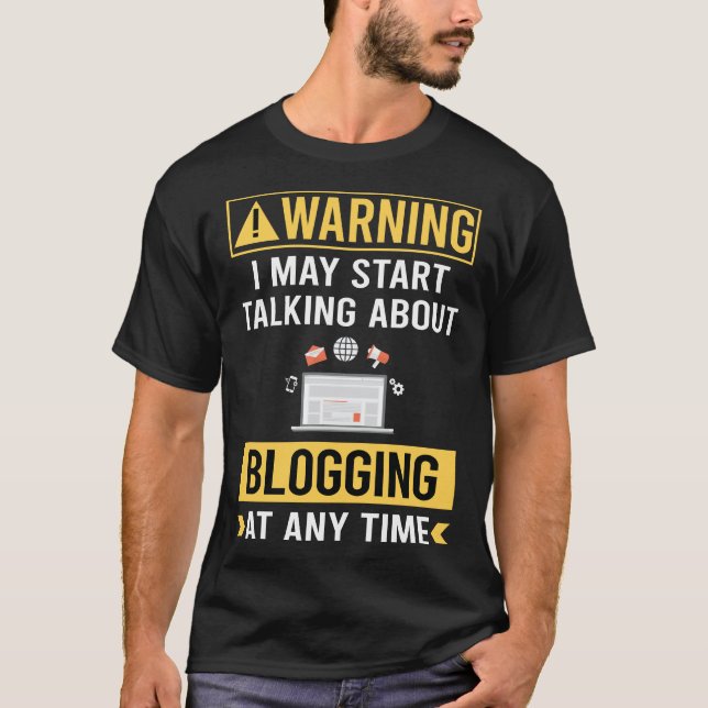 Camiseta Blogger do Blogue de Aviso Engraçado (Frente)