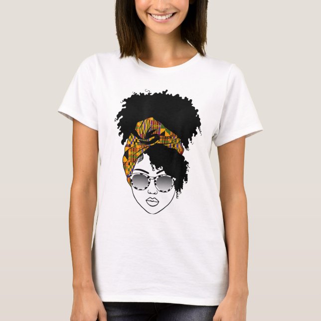 Camiseta Blogue de Cartaz da Mulher Americana Africana Kent (Frente)