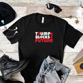 Camiseta Blogueiro anti-trump feminista slogan vermelho neg