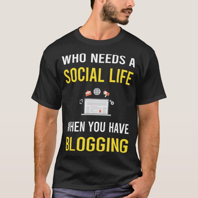 Camiseta Blogueiro de Blogs da Vida Social (Frente)