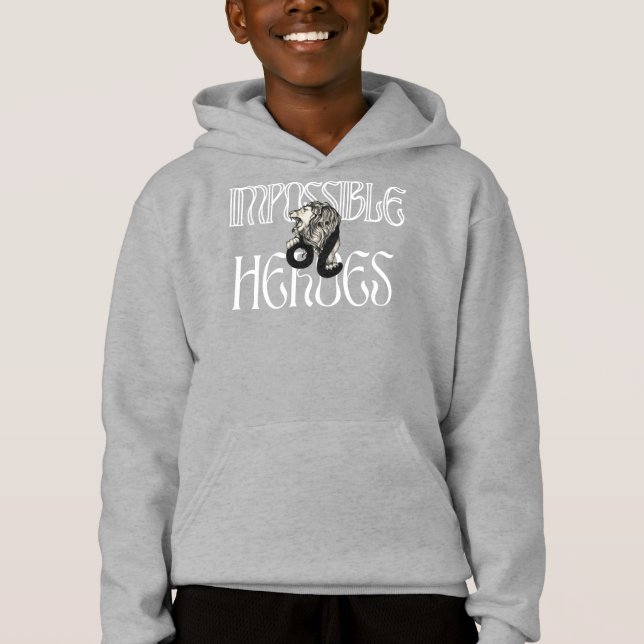 Camiseta Blogueiro de heróis impossíveis com um leão (Frente)