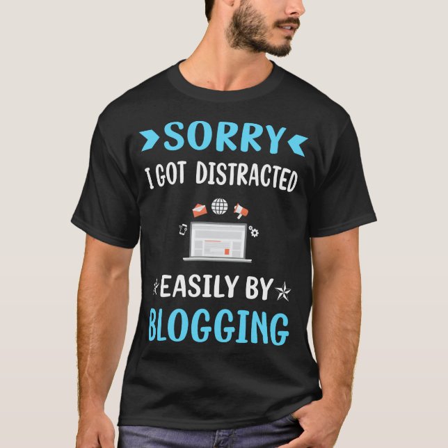 Camiseta Blogueiro distraído (Frente)