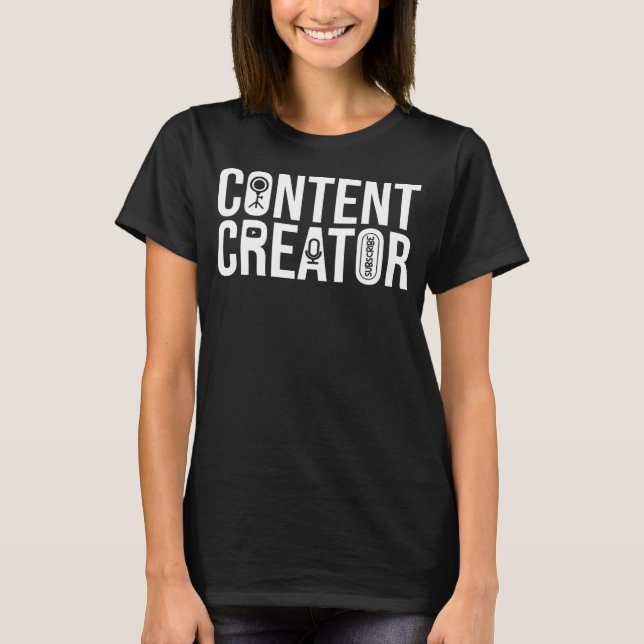 Camiseta Blogueiro do Content Creator influencia mínimo (Frente)