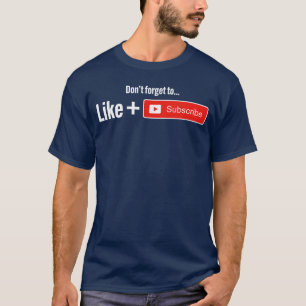 Camiseta Blogueiro Vlogger de Vídeo Engraçado Curtir Inscre