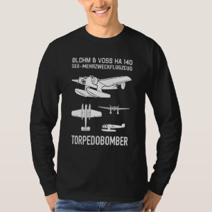 Camiseta Blohm & Voss Ha 140 Alemão Ww2 Seaplane Torpedo Bo