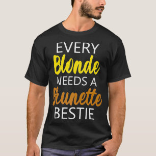 Camiseta Blonde Brunette - Melhor Amigo da Universidade de 