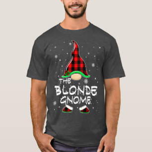 Camiseta Blonde Gnomo Buffalo Xadrez Matching Family Christ
