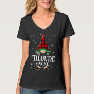 Camiseta Blonde Gnomo Buffalo Xadrez Matching Family Christ