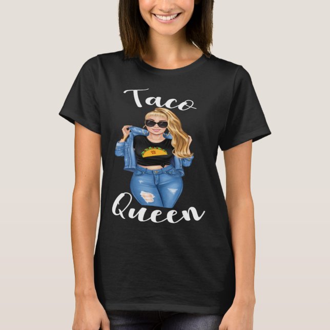 Camiseta Blonde Taco Queen Cinco De Mayo 5  Womens Women (Frente)