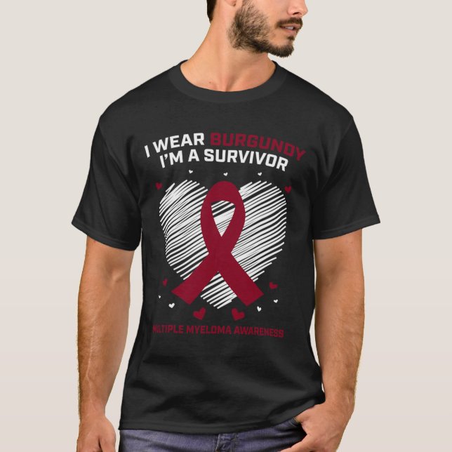 Camiseta Blood Cancer Survivor Multiple Myeloma Awareness P (Frente)