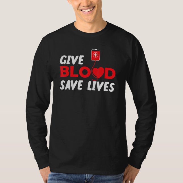 Camiseta Blood Donor Blood Donation Awareness Give Blood Sa (Frente)
