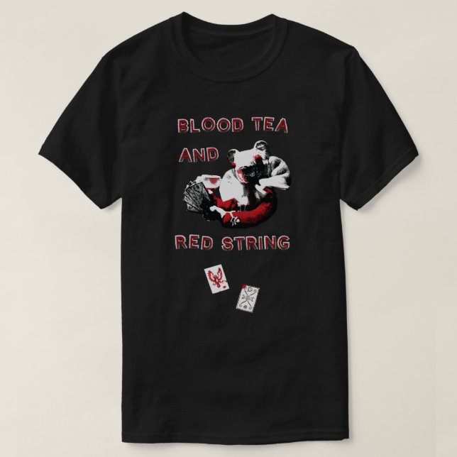 Camiseta Blood Tea & Red String - Design Maior- TODOS OS ES (Frente do Design)