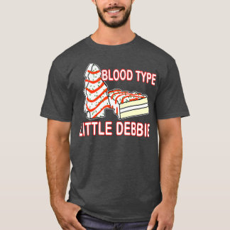 Camiseta Blood Type Little Debbie Christmas Cake Funny