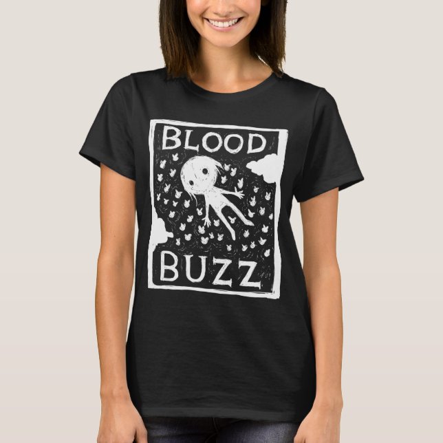 Camiseta BloodBuzz Ohio - Letras Ilustradas - Invertido (Frente)