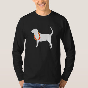 Camiseta Bloodhound Aloha Hawaiian Lei Dog