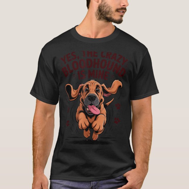 Camiseta Bloodhound Breed Cute Pet Dog Lover Cartoon Funny  (Frente)
