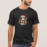 Camiseta Bloodhound Christmas Santa Hat<br><div class="desc">Bloodhound Christmas Santa Hat</div>