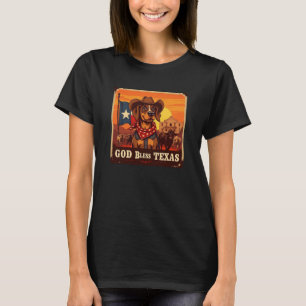 Camiseta Bloodhound Deus Abençoe o Texas
