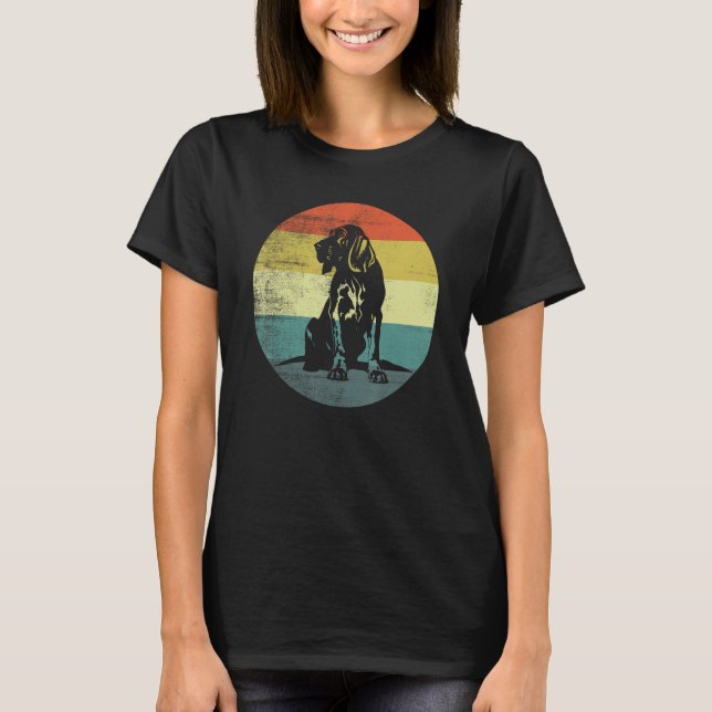 Camiseta Bloodhound Dog Retro Vintage Design (Frente)