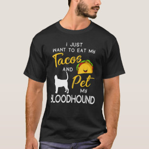 Camiseta Bloodhound Dog Tacos Proprietário de Natal Anivers