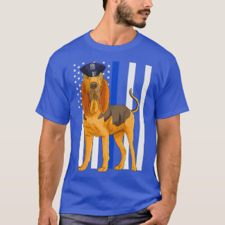 Camiseta Bloodhound K9 Police Officer USA Flag Gift