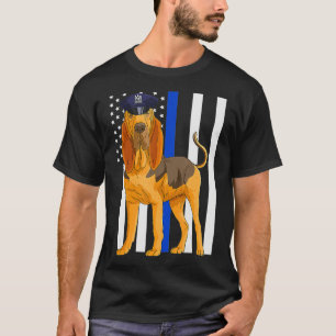 Camiseta Bloodhound K9 Policial dos EUA Flag Gift