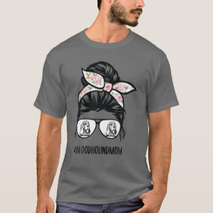 Camiseta Bloodhound Mãe Vidros De Cabelo Mensageiros