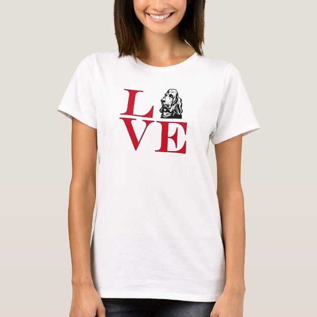 Camiseta Bloodhound Owner Bloodhound Lover - Cor clara (Frente)