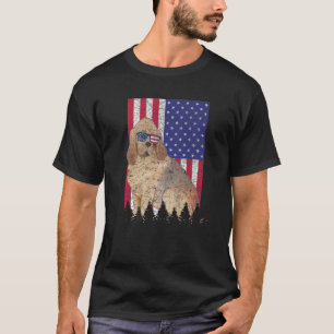 Camiseta Bloodhound Patriotic Dog USA Prioridade American F