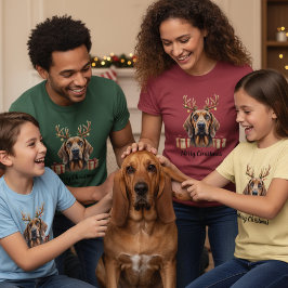 Camiseta Bloodhound Reindeer