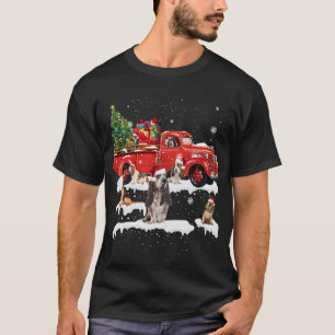 Camiseta Bloodhound Riding Red Truck Feliz Natal X mas