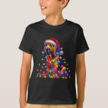 Camiseta Bloodound Christmas Lights Santa Hog Lover<br><div class="desc">Bloodound Christmas Lights Santa Hog Lover</div>