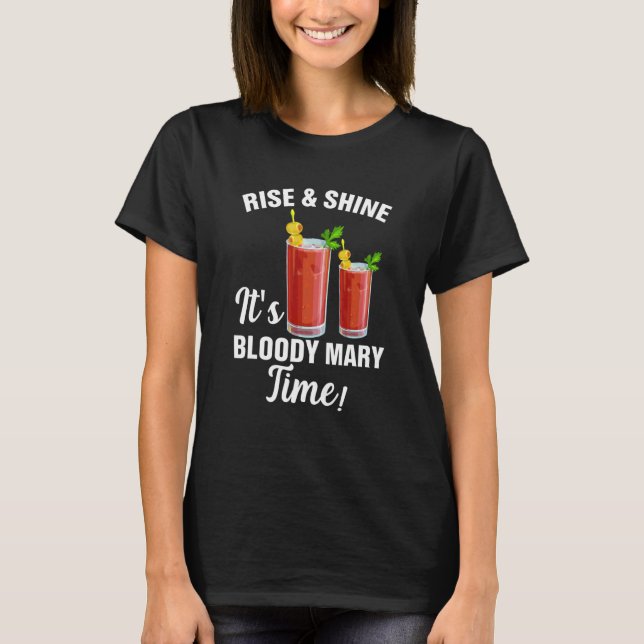 Camiseta Bloody Mary Time Cute Coctail Raparigas Vestidas (Frente)