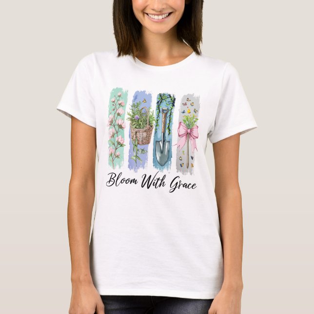 Camiseta Bloom com a Arte Floral Grace Garden (Frente)