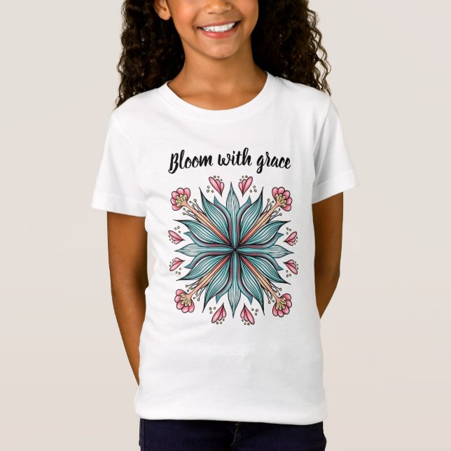 Camiseta Bloom com Graça: Primavera Floral (Frente)