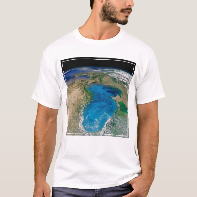 Camiseta Bloom De Fitoplâncton Azul No Mar Negro (Frente)