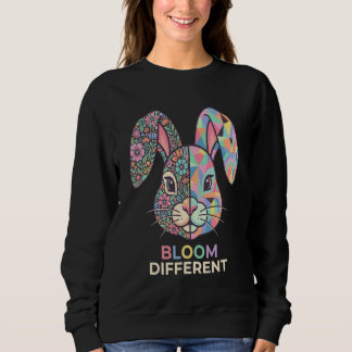 Camiseta Bloom Different Floral Geometric Bunny Sweatshirt